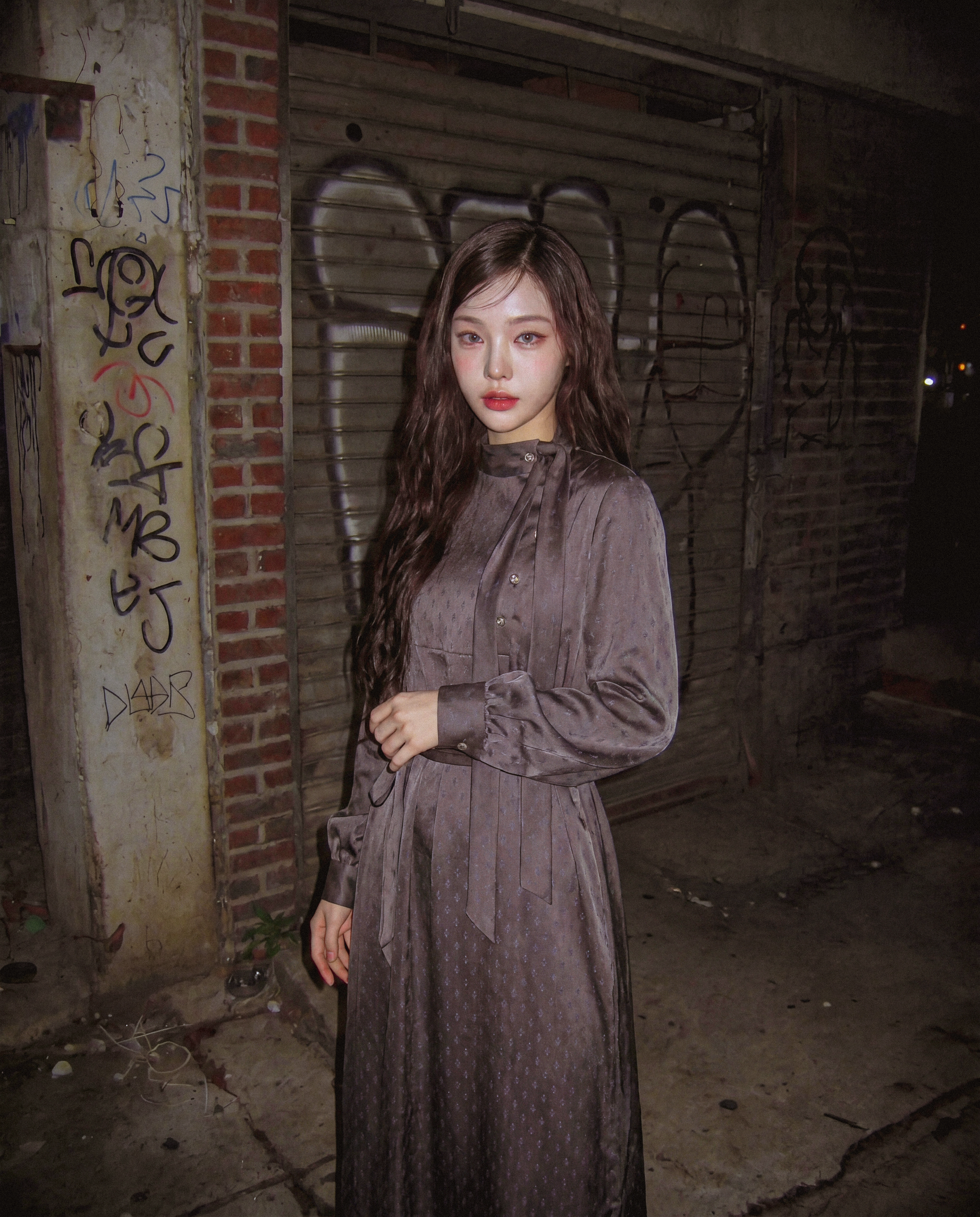 엘레강스 타이 드레스 / 2색