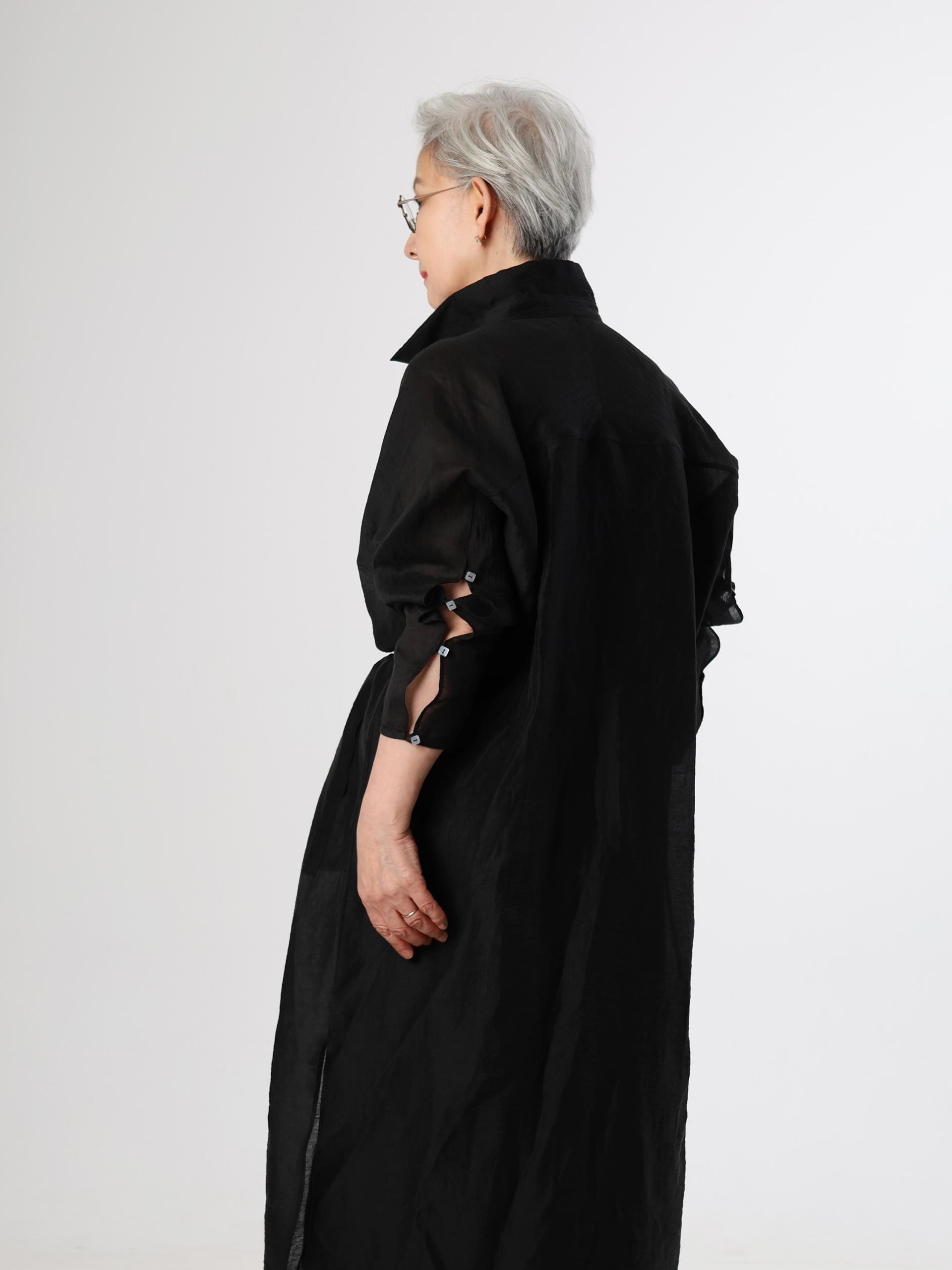 실루엣 셔츠 드레스 / 2색