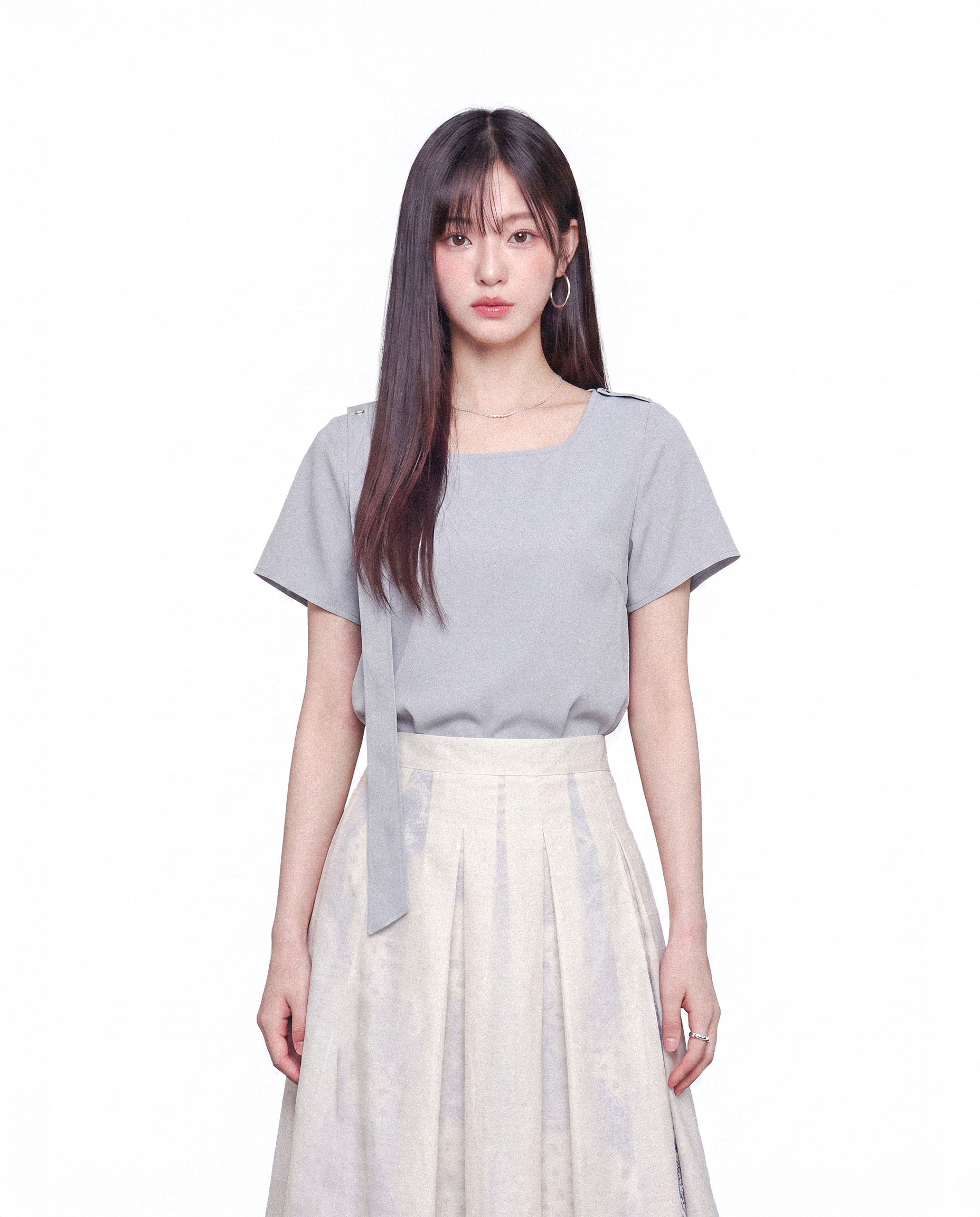 페이즐리 레이어 스커트