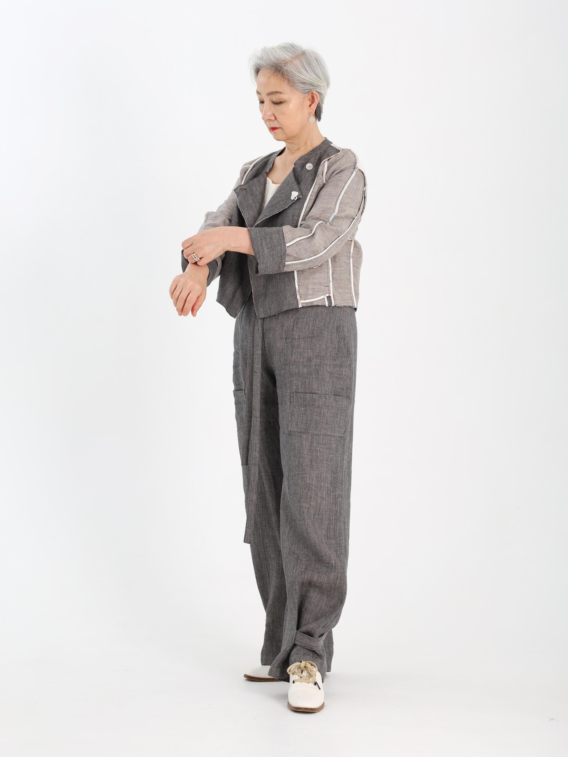린넨 리버서블 자켓 / Custom Brown