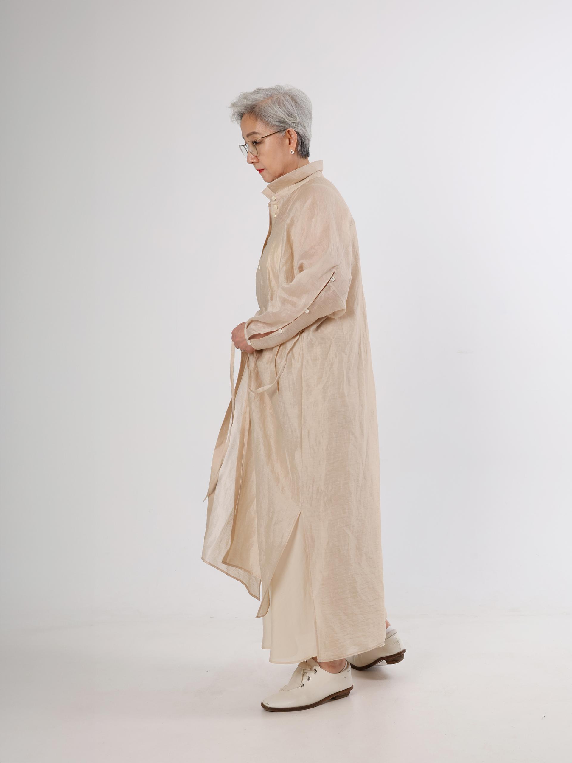 실루엣 셔츠 드레스 / 2색