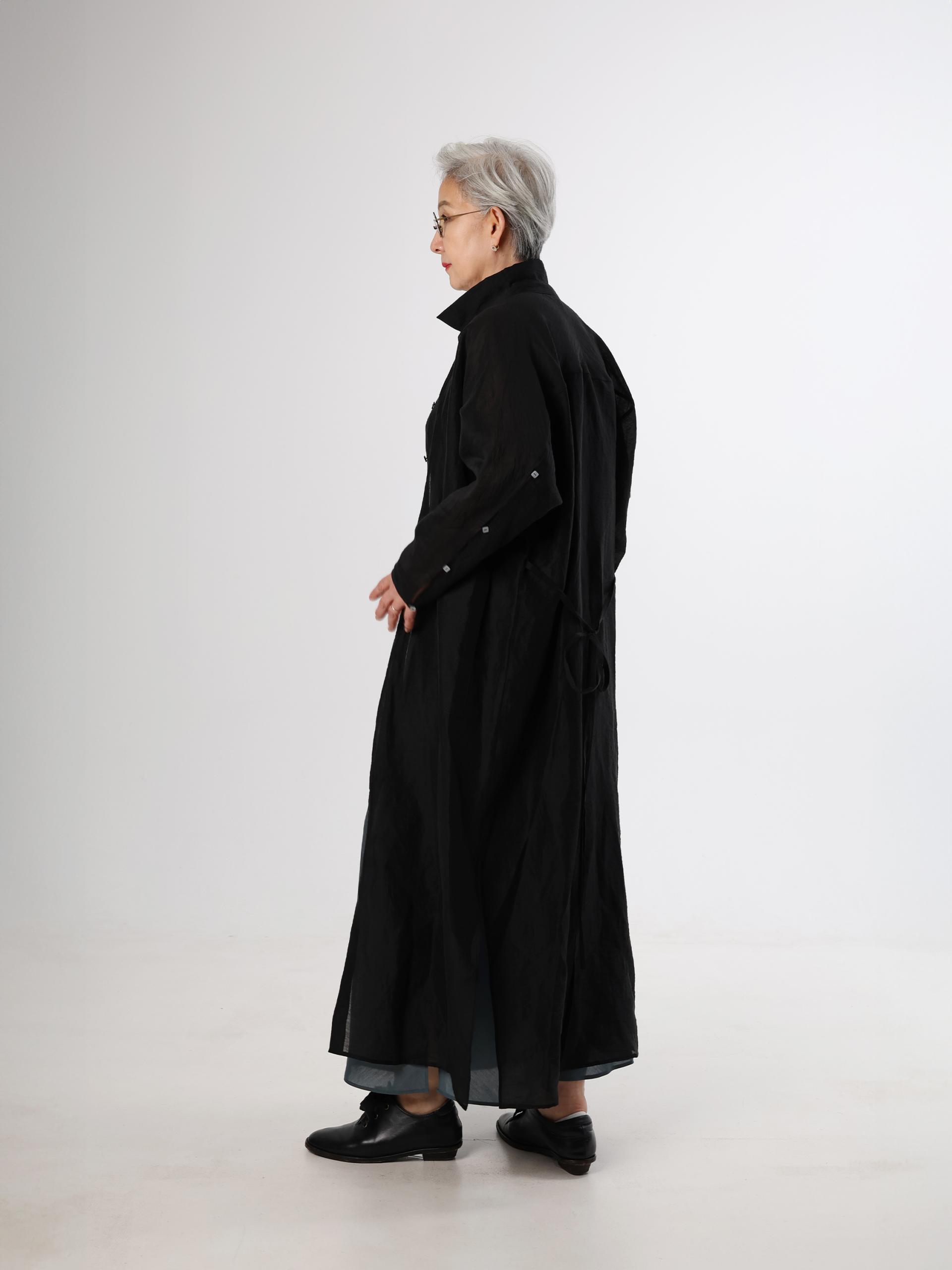 실루엣 셔츠 드레스 / 2색