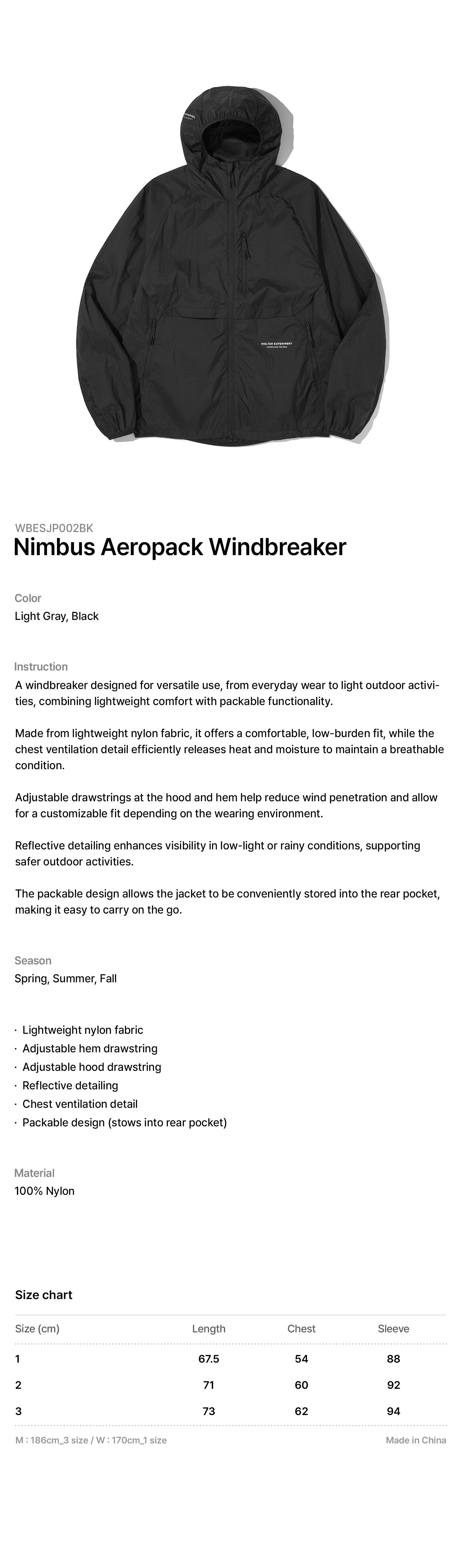 NIMBUS AEROPACK WINDBREAKER_BLACK