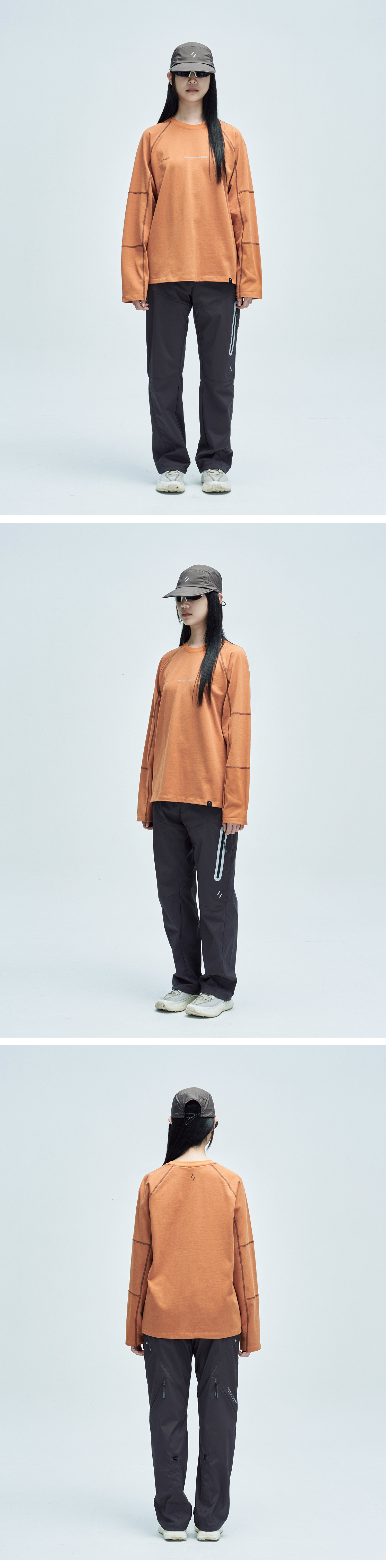 Contrast Wonder Long Sleeve T-shirt Orange