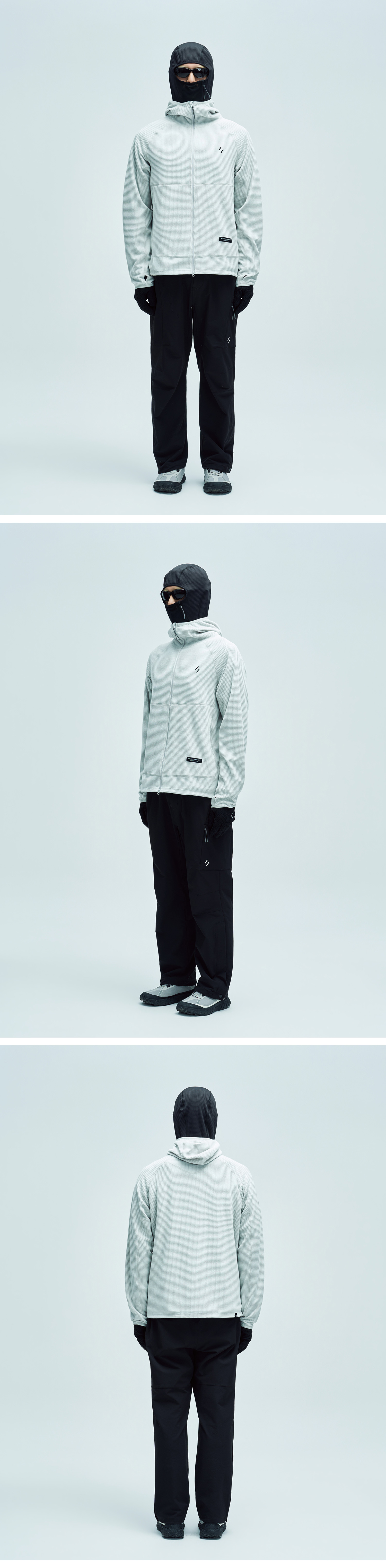 Thermosquare Fleece Zip Hoodie White