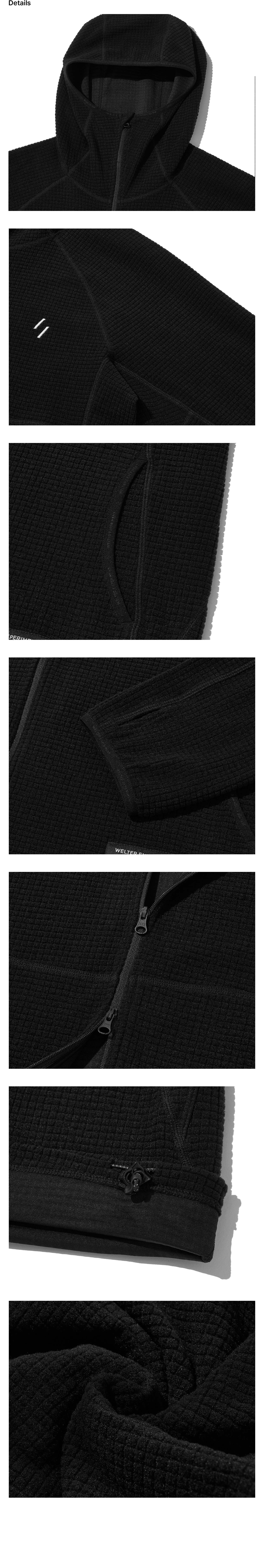Thermosquare Fleece Zip Hoodie Black