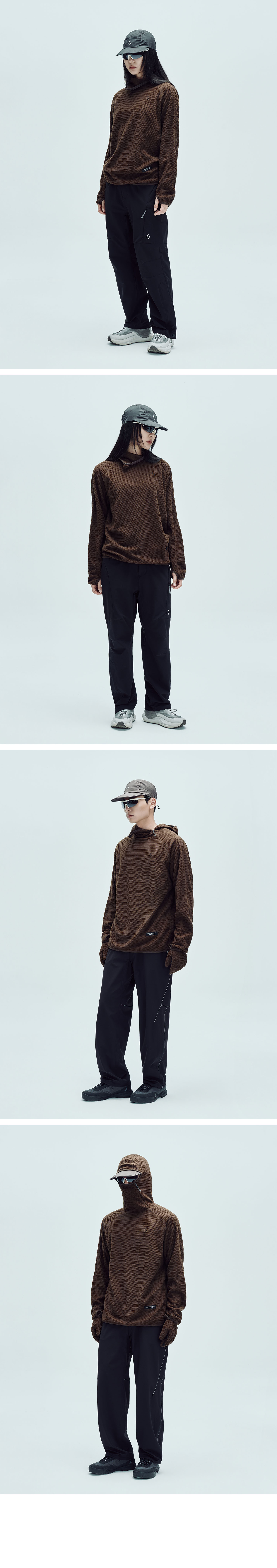 Calora Fleece Hooded Pullover Dark Brown