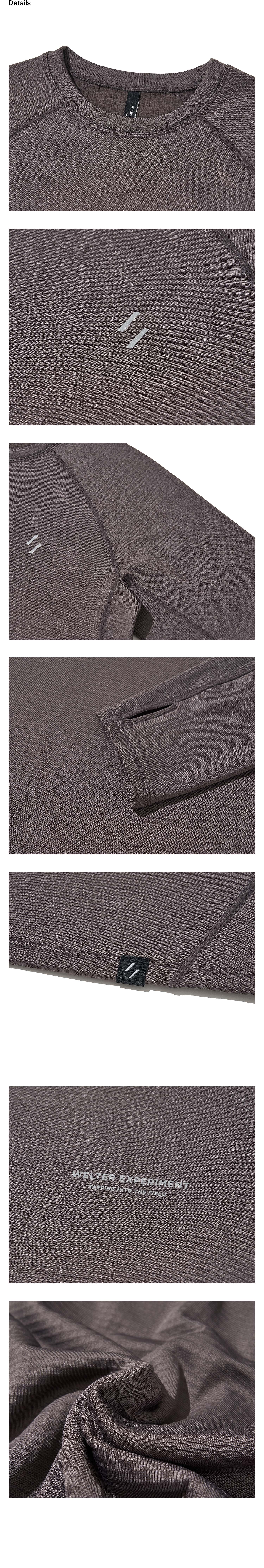 Thermosquare Fleece Long Sleeve T-shirt Grayish Purple
