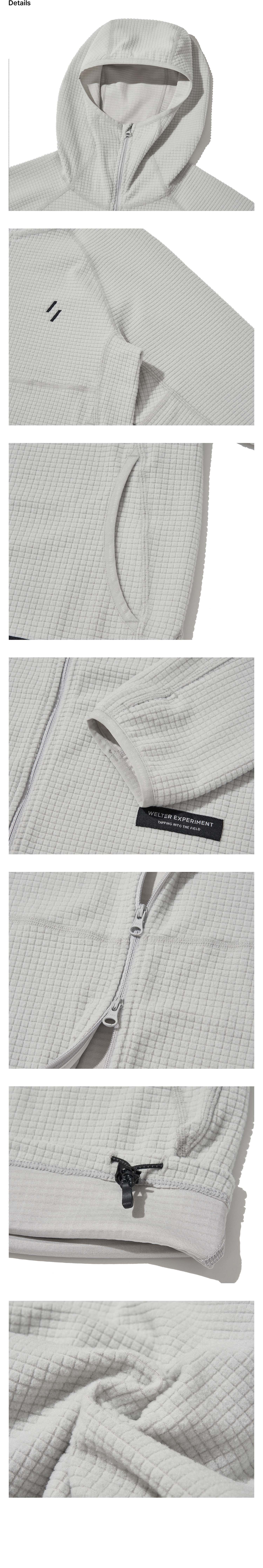 Thermosquare Fleece Zip Hoodie White