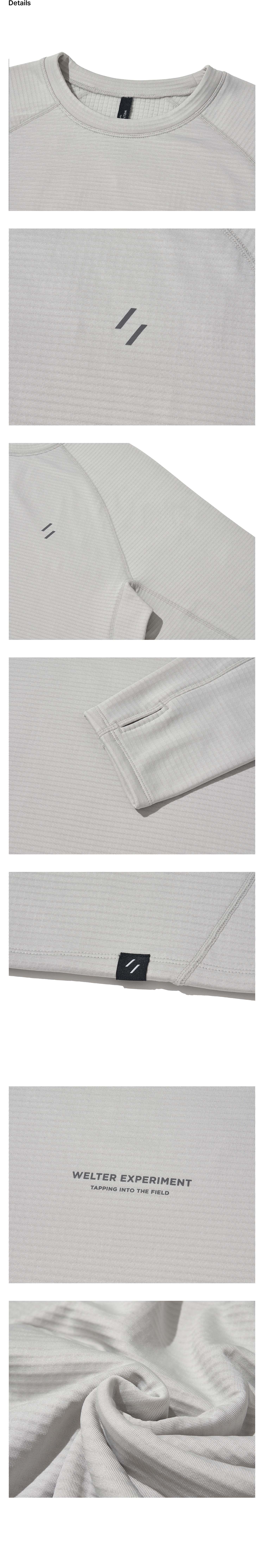 Thermosquare Fleece Long Sleeve T-shirt White