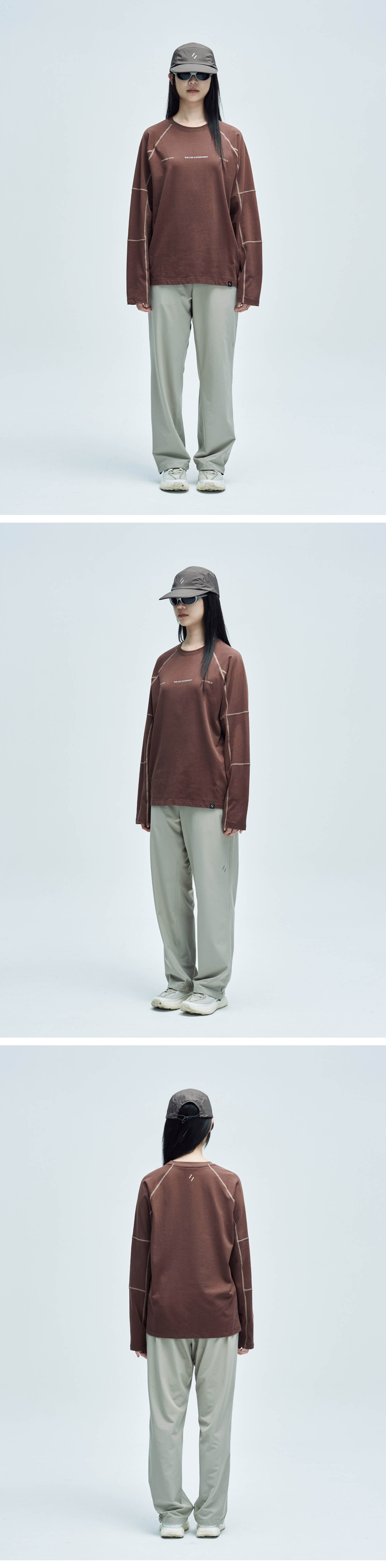 Contrast Wonder Long Sleeve T-shirt Brown