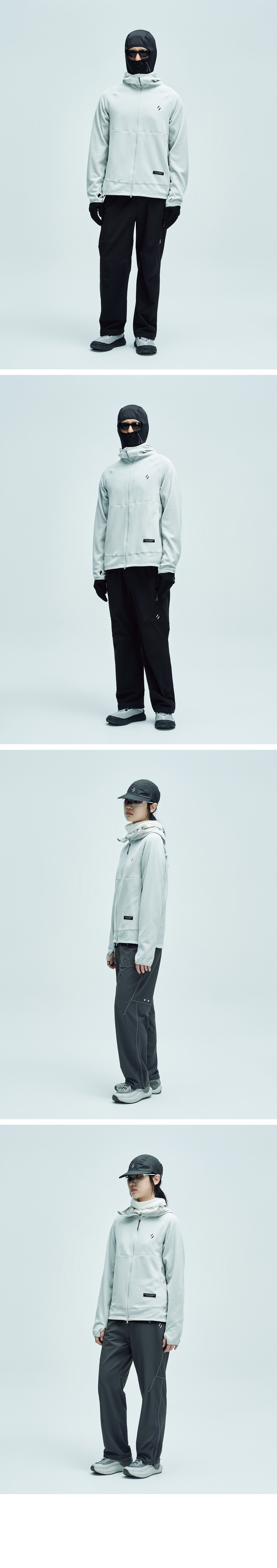 Thermosquare Fleece Zip Hoodie White