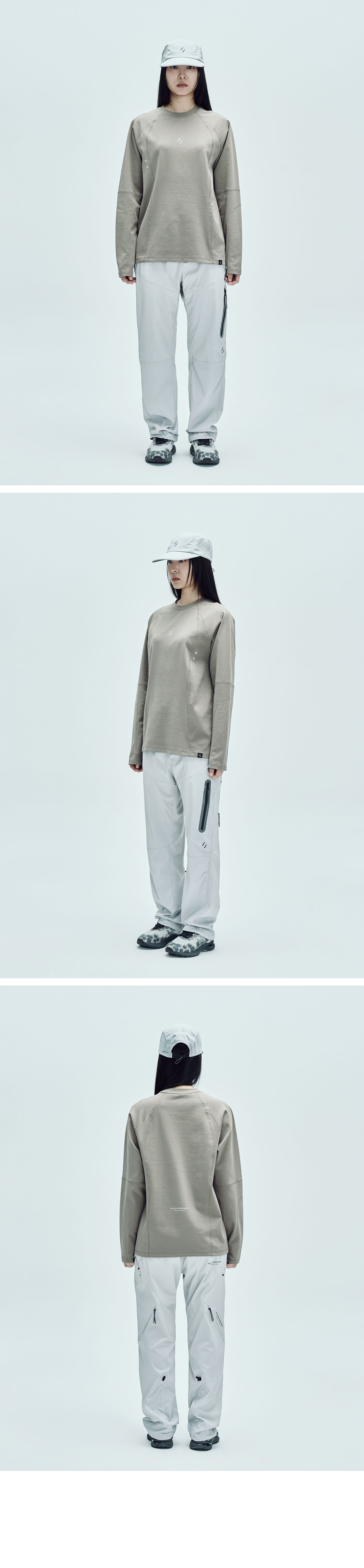 Streamline Long Sleeve T-shirt Dark Beige
