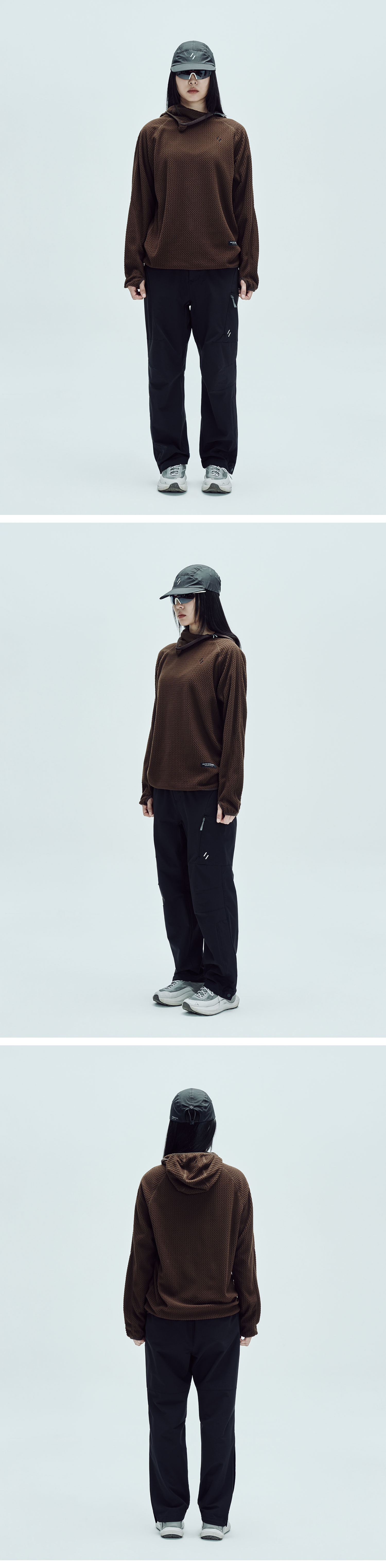 Calora Fleece Hooded Pullover Dark Brown