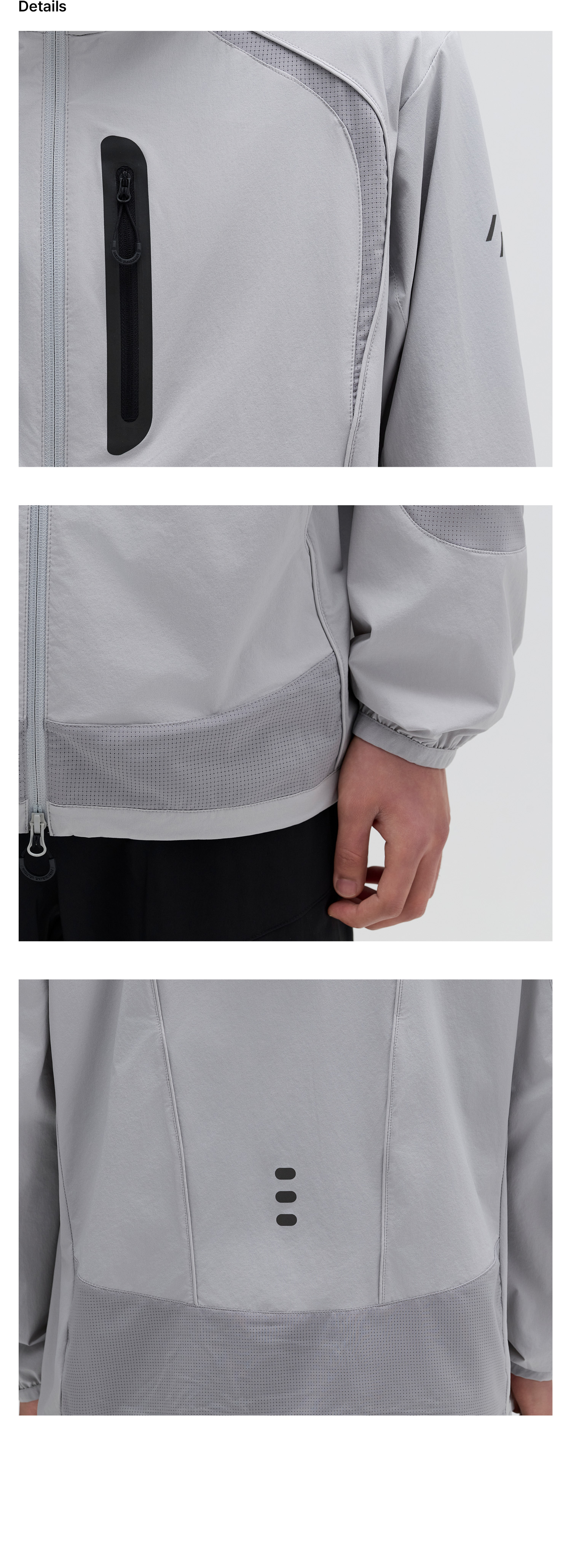 VEO FLEXABLE WINDBREAKER_LIGHT GRAY_WOL075
