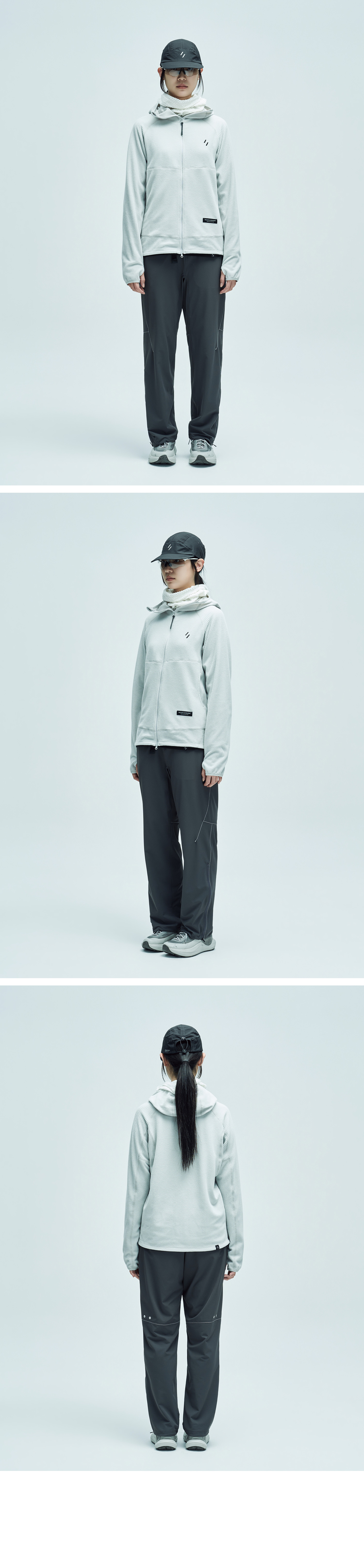 Thermosquare Fleece Zip Hoodie White