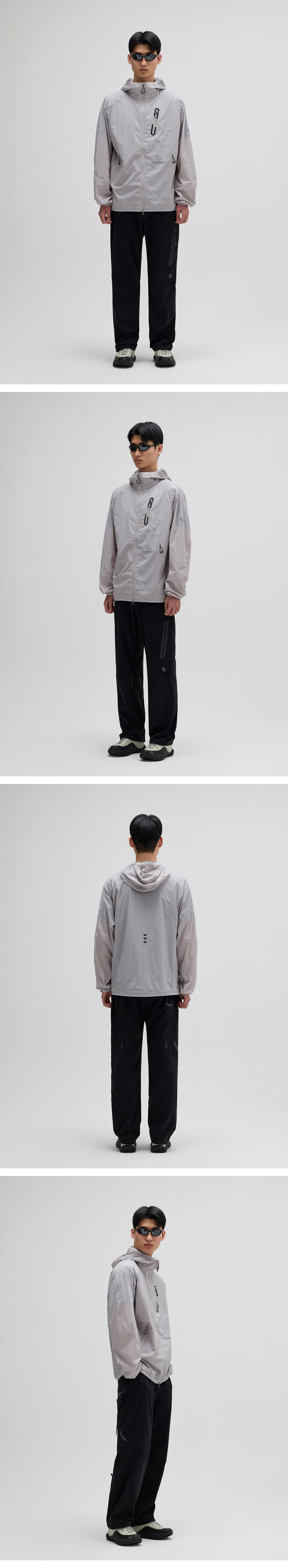 LIGHT PACKABLE WINDBREAKER_LIGHT GRAY_WOL059