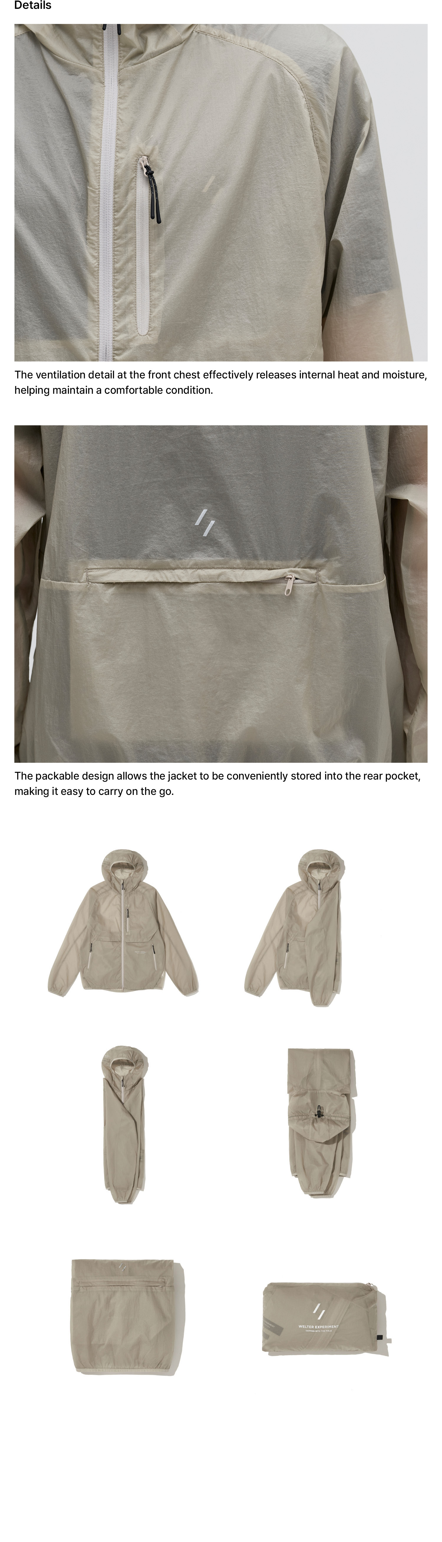 NIMBUS AEROPACK WINDBREAKER_LIGHT GRAY