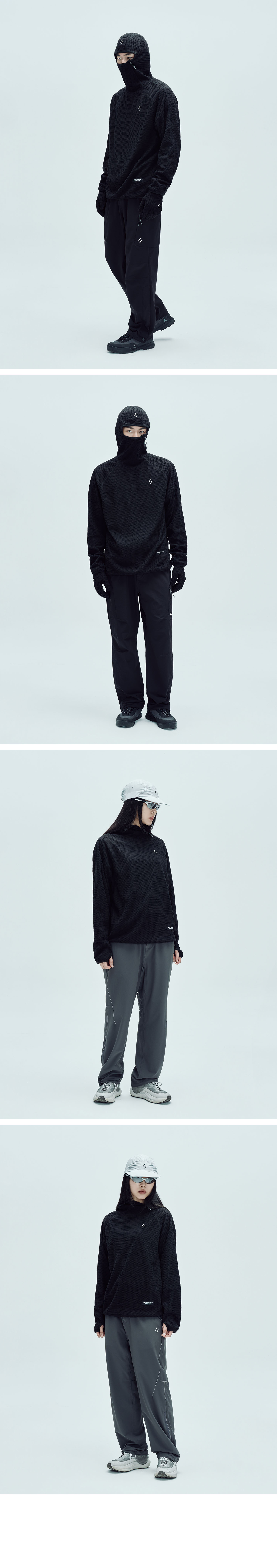 Calora Fleece Hooded Pullover Black