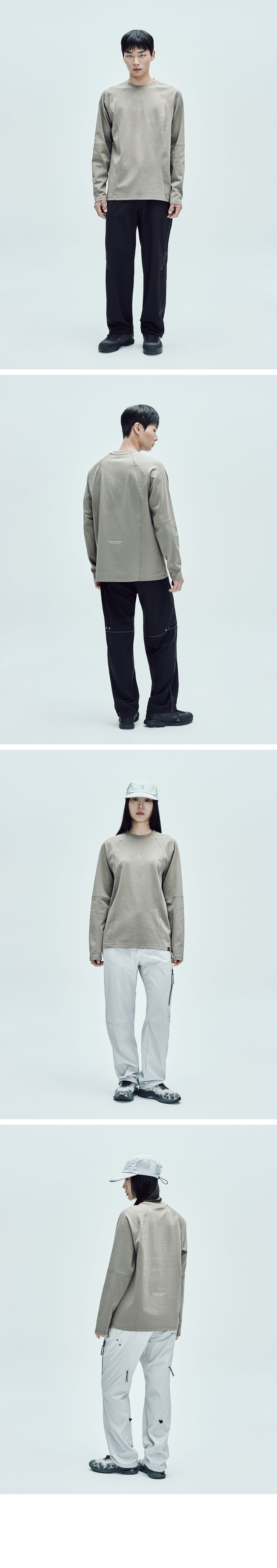 Streamline Long Sleeve T-shirt Dark Beige