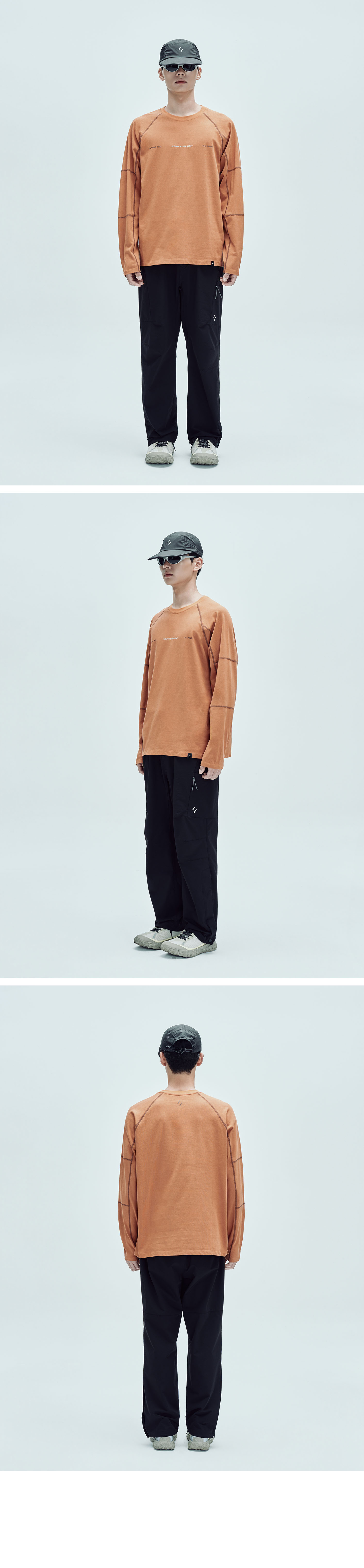 Contrast Wonder Long Sleeve T-shirt Orange