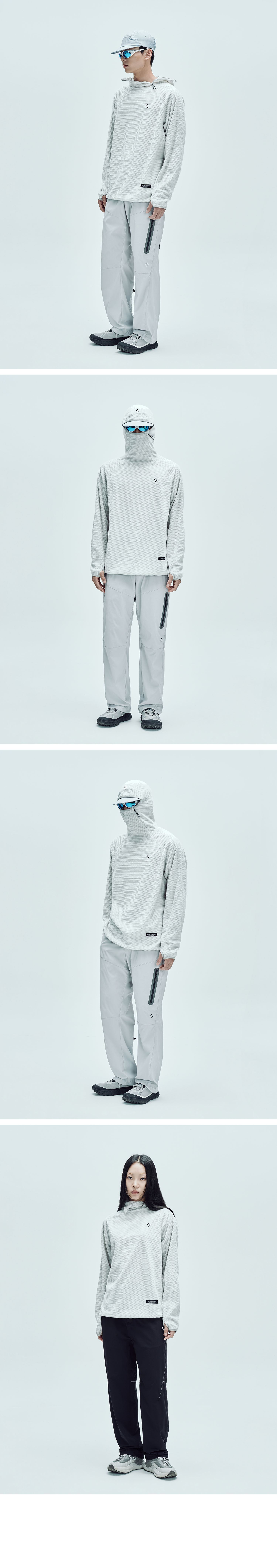 Calora Fleece Hooded Pullover White