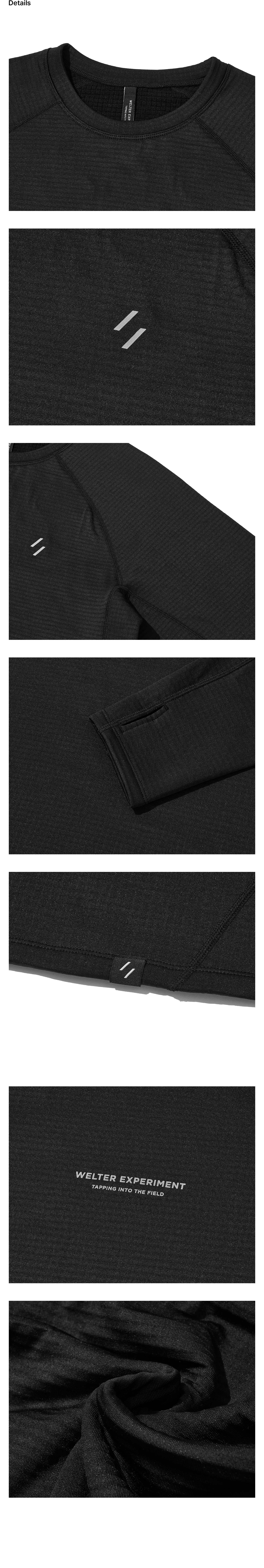 Thermosquare Fleece Long Sleeve T-shirt Black