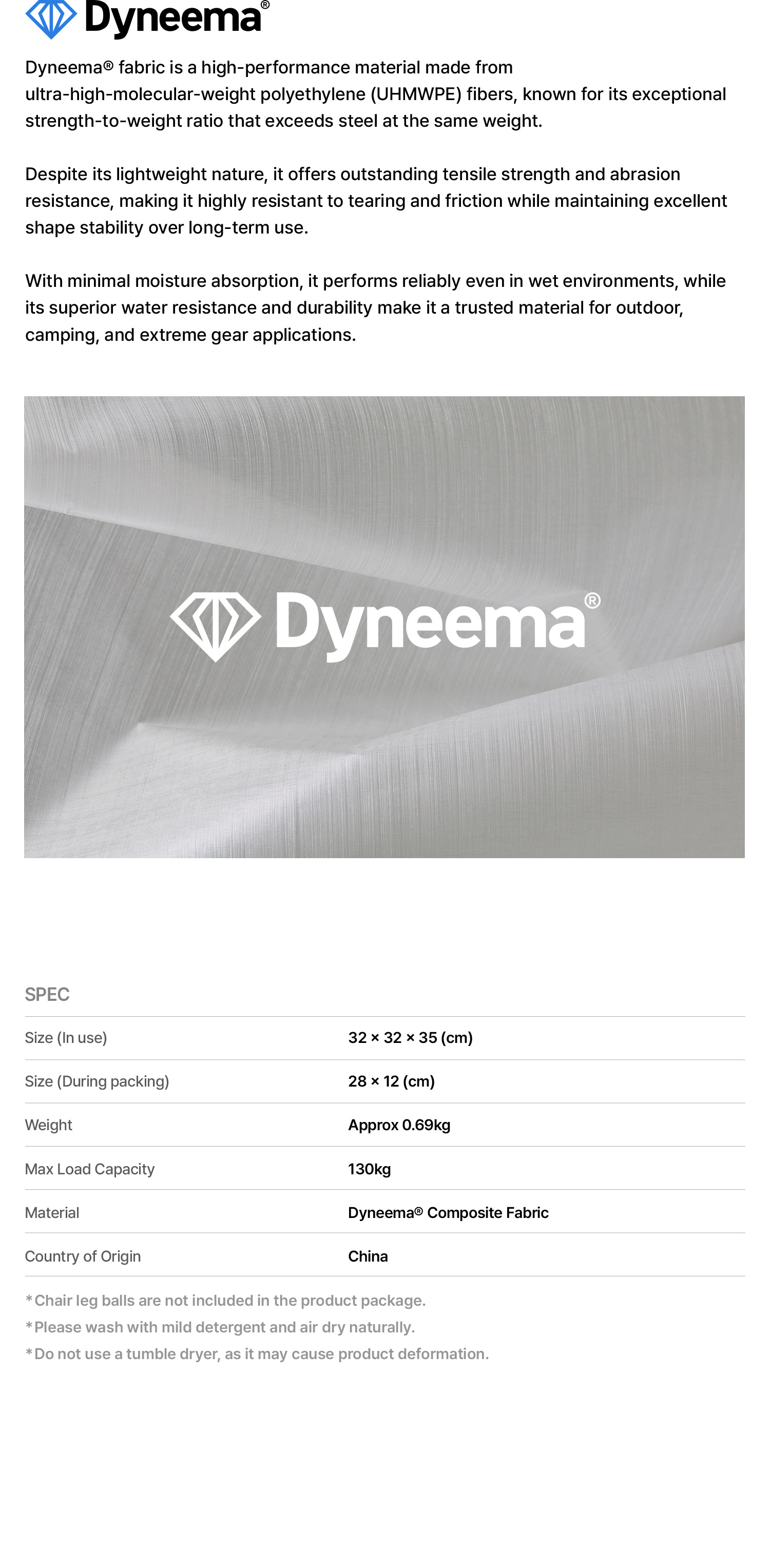 Dyneema® Quick Setup Tripod Stool Black