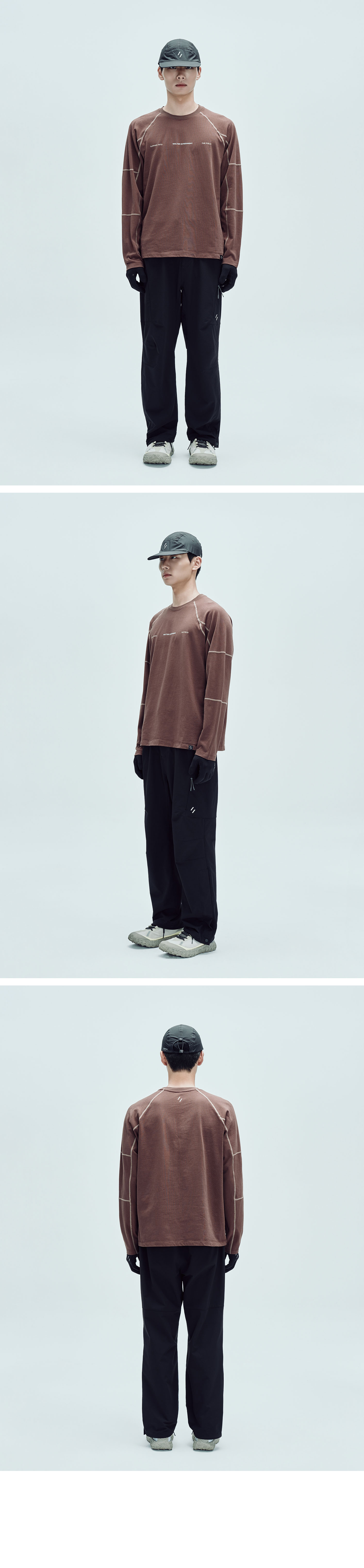 Contrast Wonder Long Sleeve T-shirt Brown