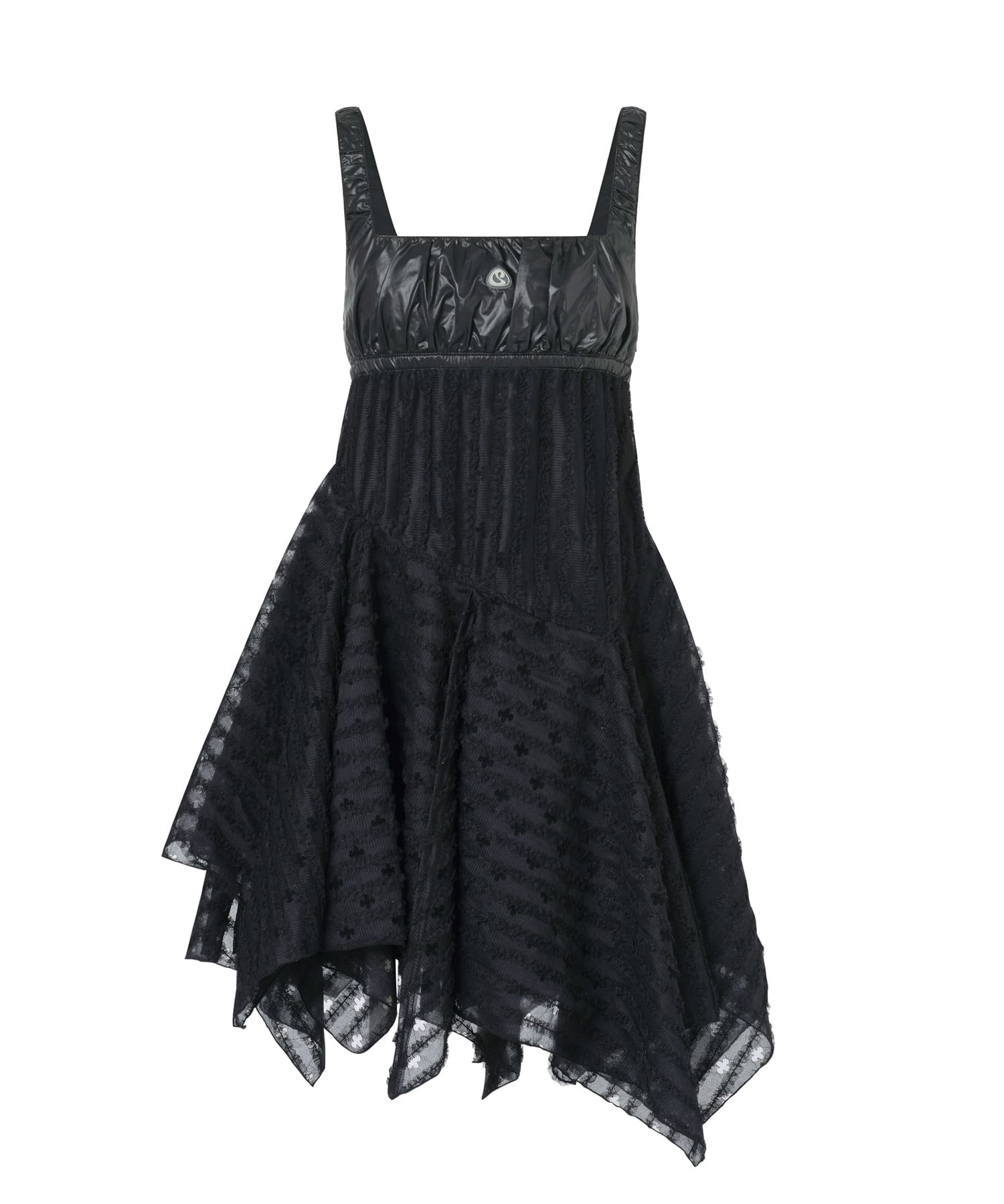 【COYSEIO】SQUARE NECK LACE DRESS BLACK SQUARE NECK LACE DRESS BLACK - coyseio