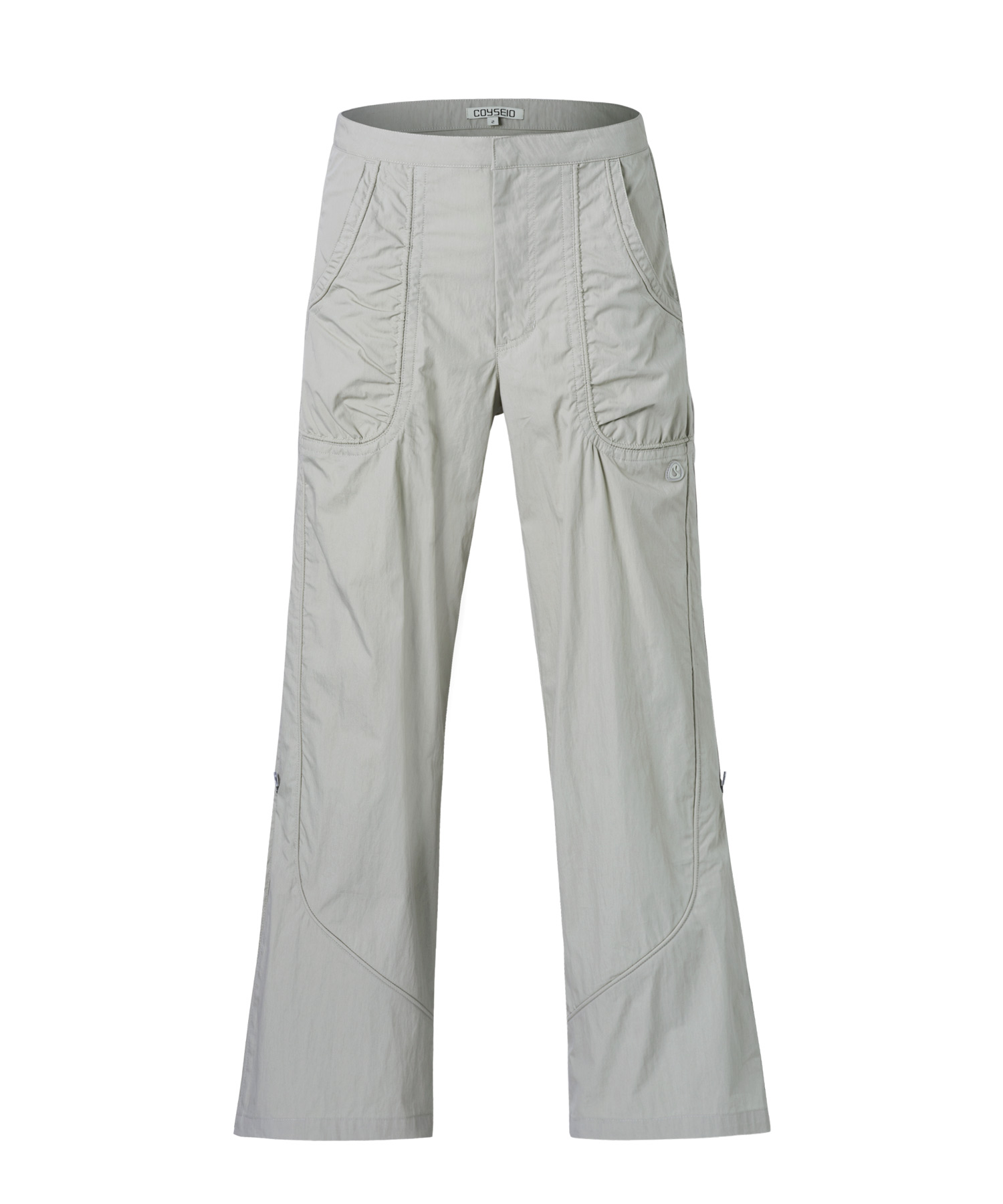SIDE ZIPPER LINE PANTS BEIGE - coyseio