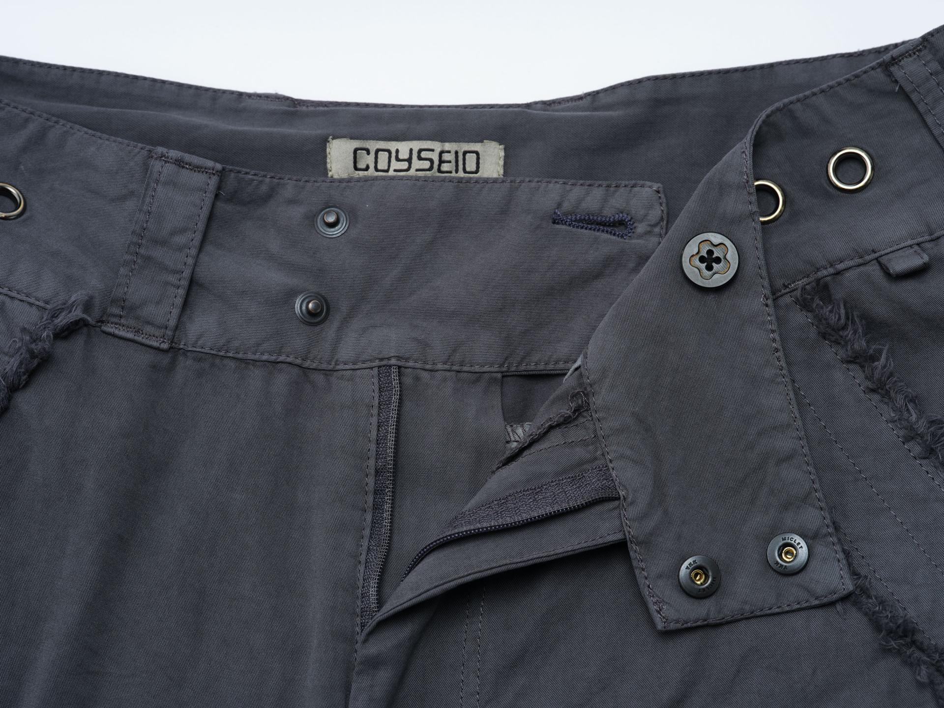 RAW EDGE POCKET PANTS CHARCOAL | coyseio