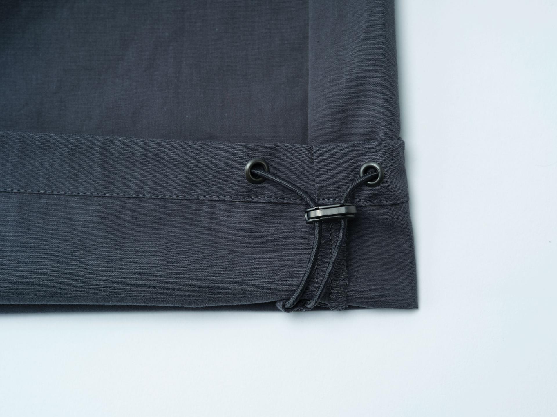 CURVE PINTUCK PANTS BLUE GREY - coyseio