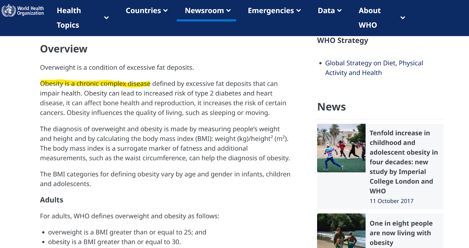 (이미 비만은 만성 복합성 질병이라 정의됩니다.)