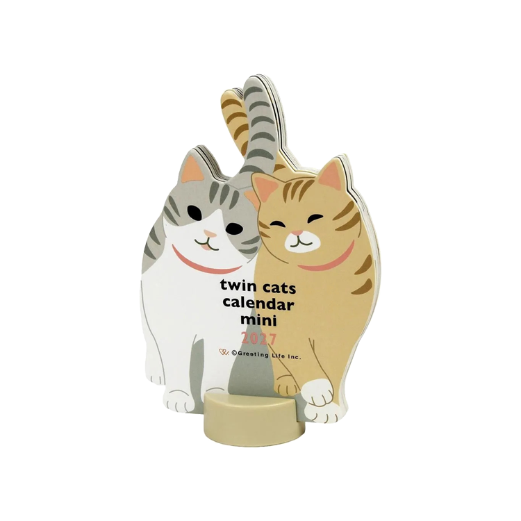 [2027Calendar] Twin Cats 미니 탁상달력