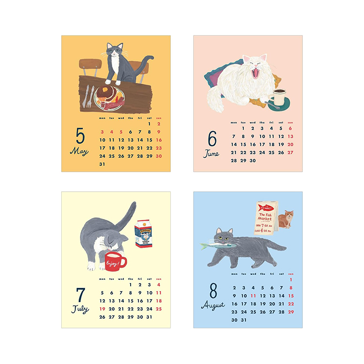 [2027Calendar] CAT AND Kahoko Sodayama Desk Calendar