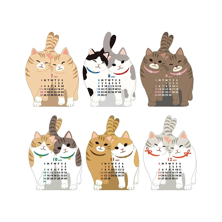 [2027Calendar] Twin Cats 미니 탁상달력