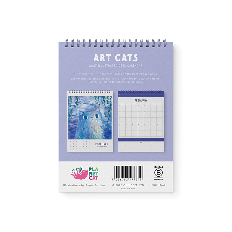 [2027Calendar] Art Cats Desk Calendar