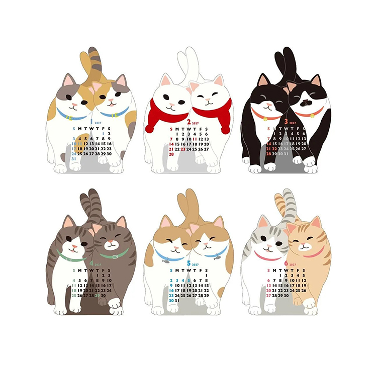 [2027Calendar] Twin Cats 미니 탁상달력