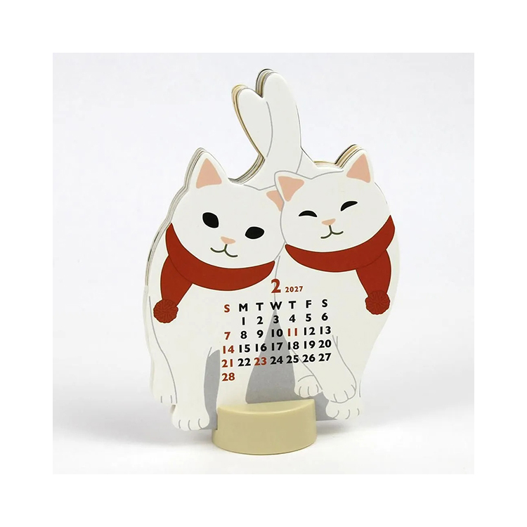 [2027Calendar] Twin Cats 미니 탁상달력