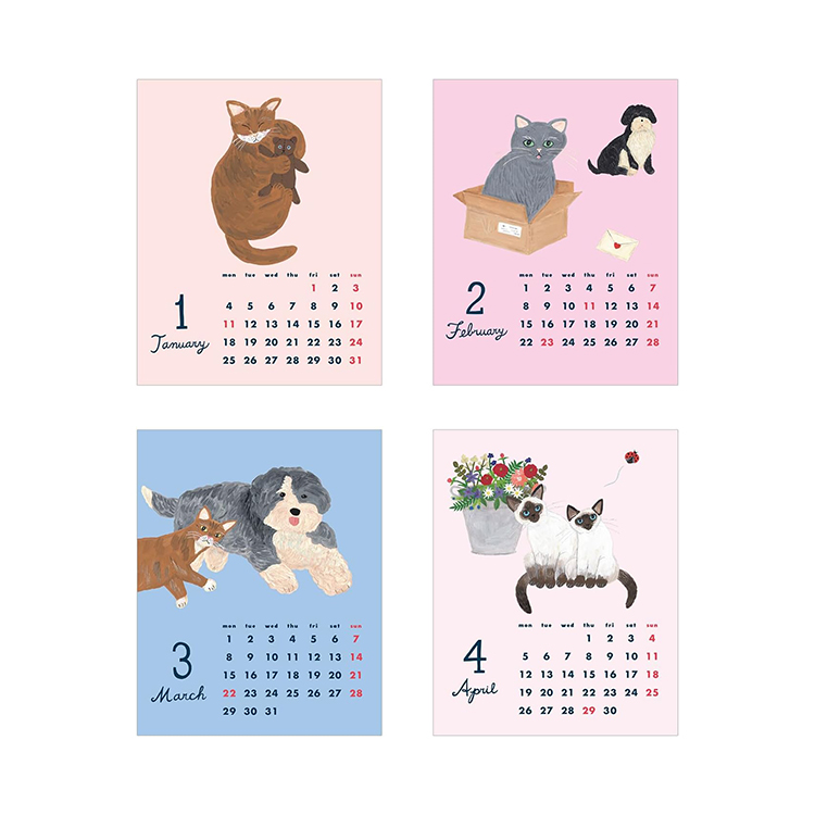 [2027Calendar] CAT AND Kahoko Sodayama Desk Calendar