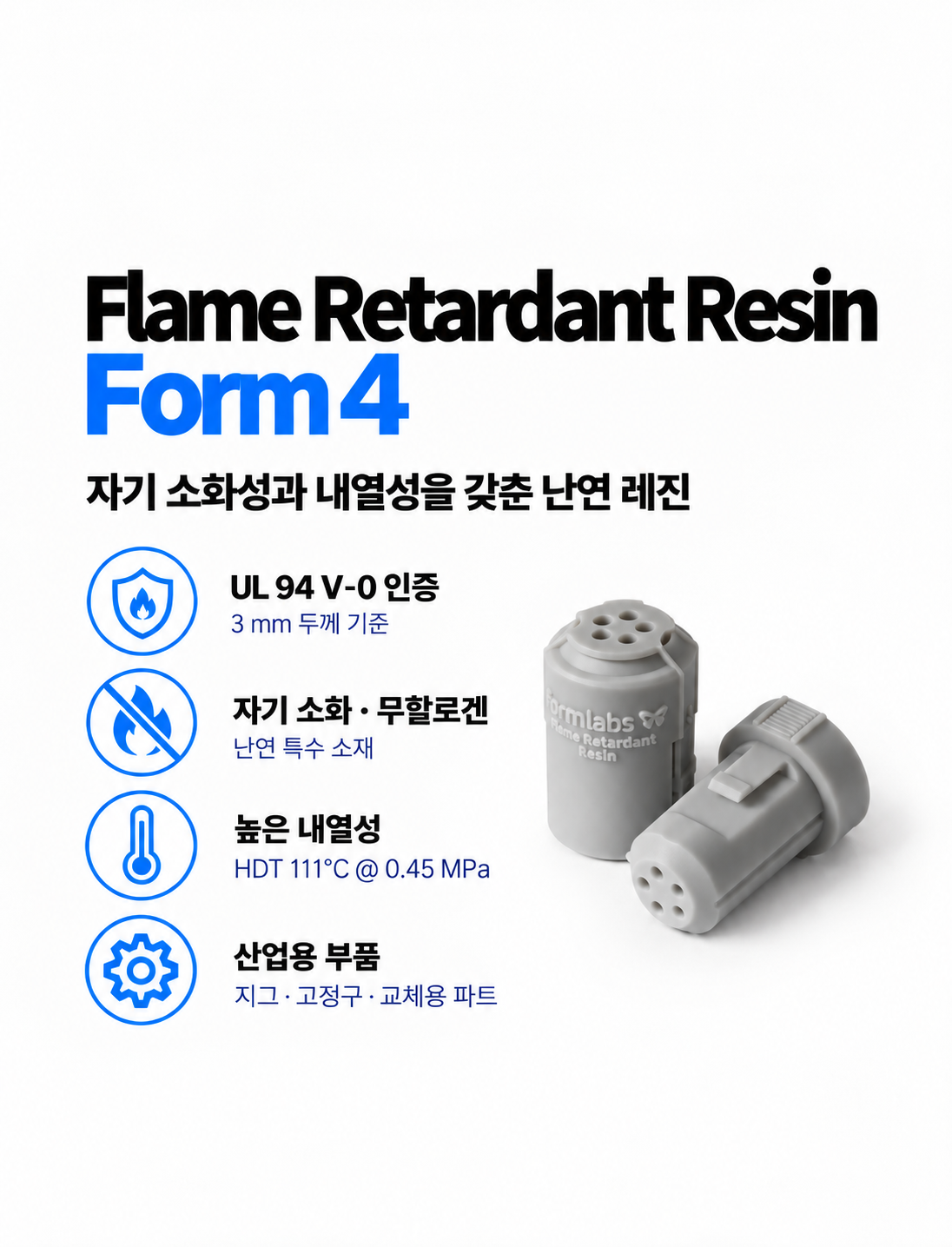 Flame Retardent Resin (Form 4) 1L