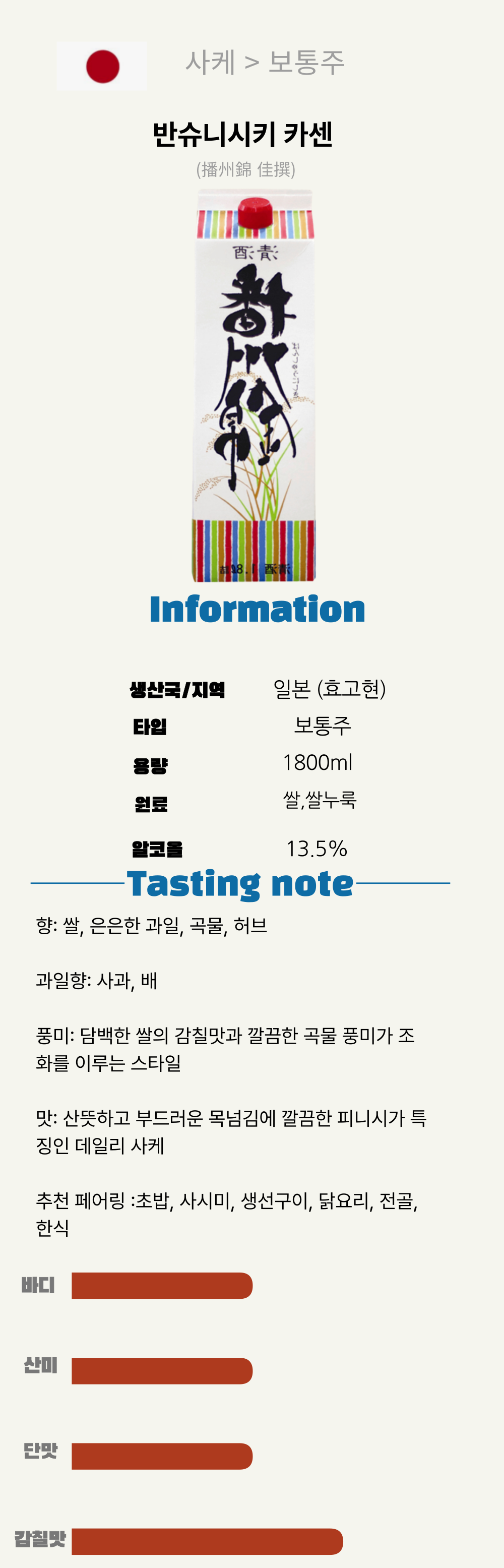 반슈니시키 카센 (播州錦 佳撰)*8(일본/보통주/720ML/팩) 복제