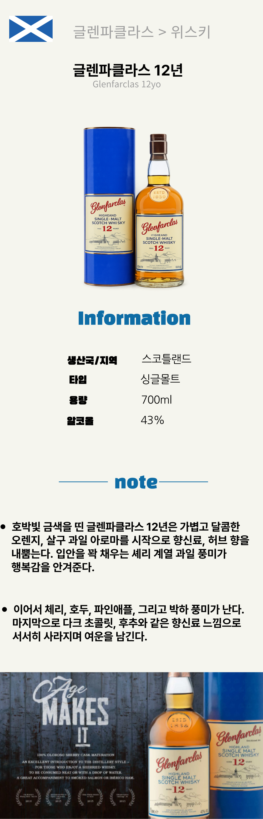 글렌파클라스 12년(스코틀랜드/싱글몰트/700ml/유흥)