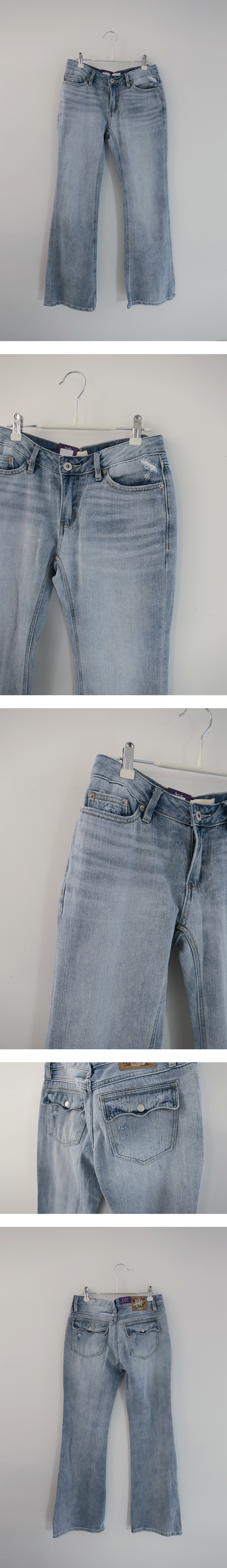 demage semi boots-cut denim