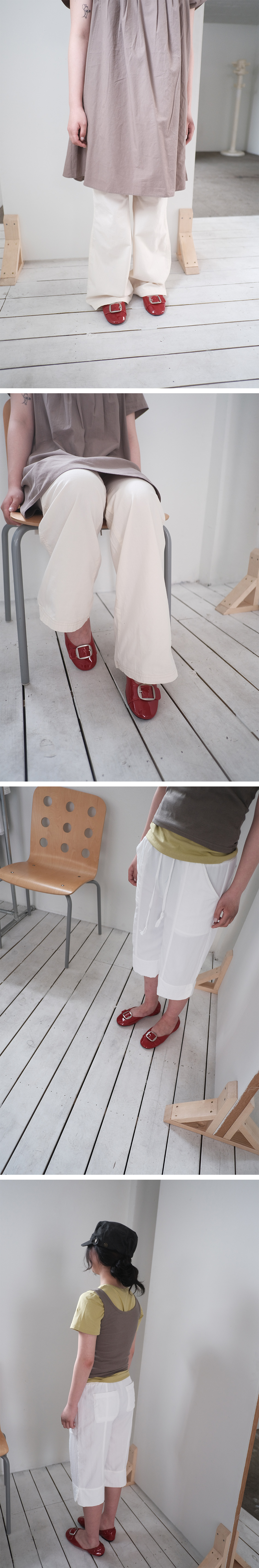 belt flat shoes (2c)