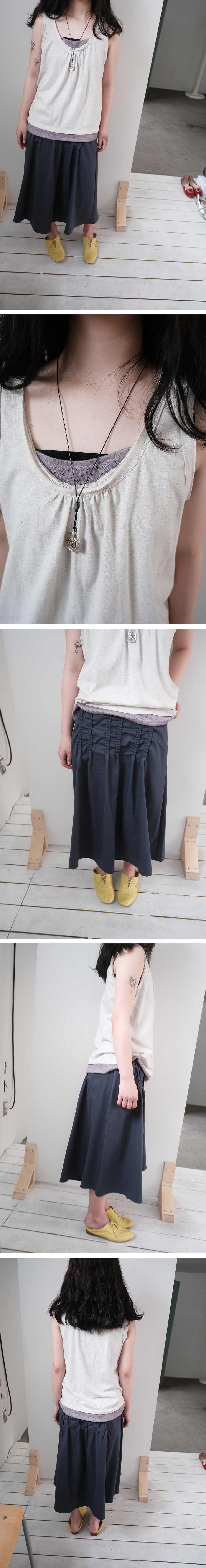 wink shirring skirt (3c)