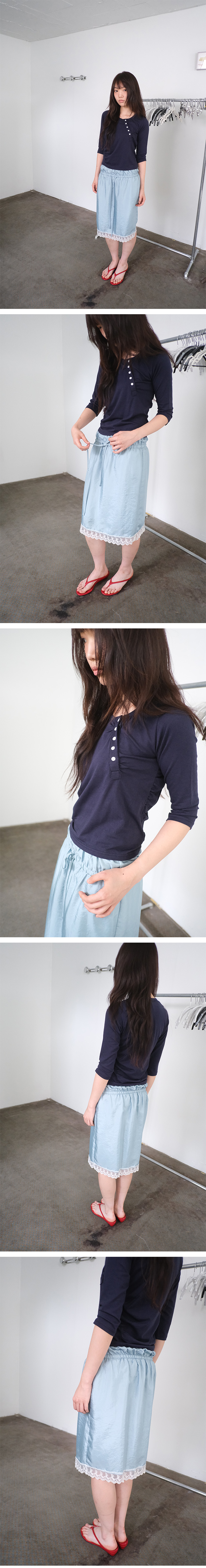 silky satin skirt (3c)