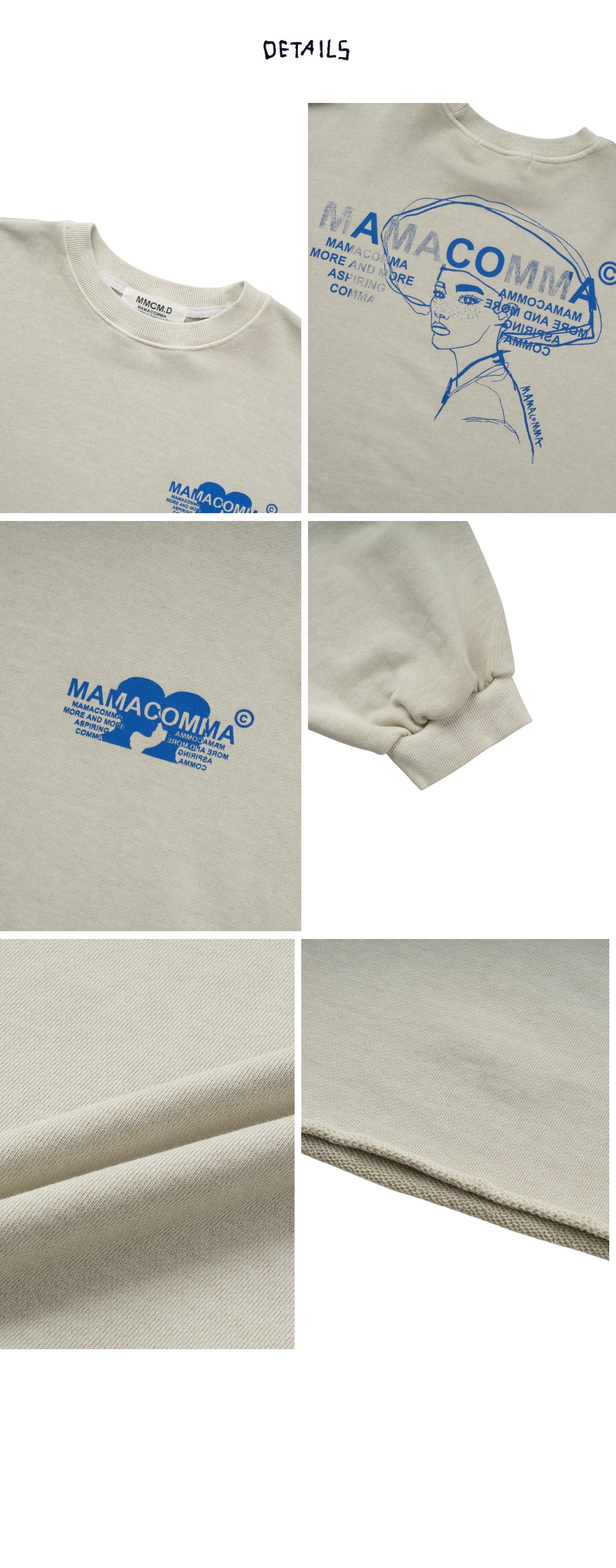 MM Drawing N.01 Crop Sweatshirt ( W ) ( 2 colors )