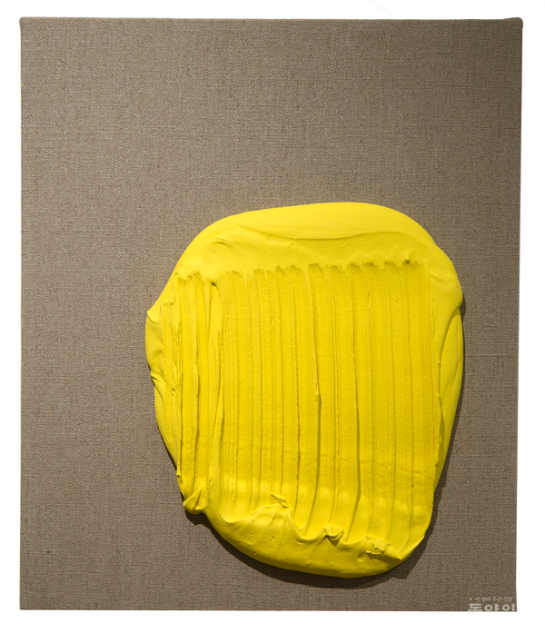 ▲이유, Peinture en question, Acrylic and mixed media on canvas, 46x55cm, 2023